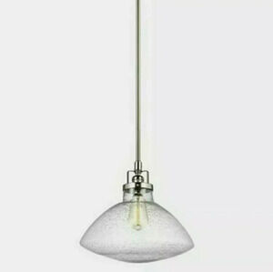 1-Light 12-5/8" Wide Pendant Seeded Glass